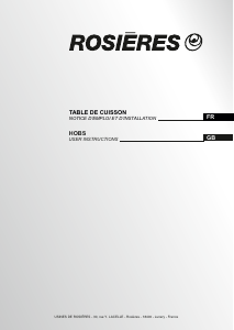 Mode d’emploi Rosières RKH 63 TCT/1 Table de cuisson