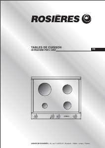 Mode d’emploi Rosières TFG 420 FRB Table de cuisson