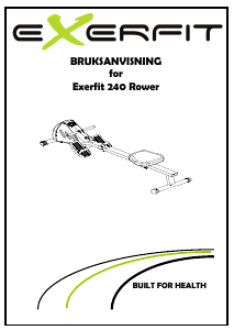 Bruksanvisning X-erfit 240 Roddmaskin
