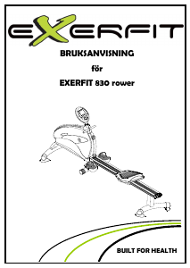 Bruksanvisning X-erfit 830 Roddmaskin