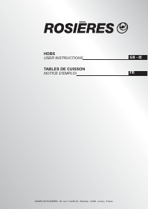 Manual Rosières RGV 64S FS PN Hob