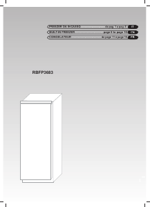 Mode d’emploi Rosières RBFP 3683 Congélateur
