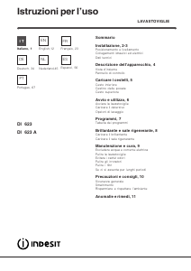 Manuale Indesit DI 623 A Lavastoviglie