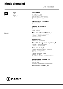 Mode d’emploi Indesit IDL 507 FR.2 Lave-vaisselle
