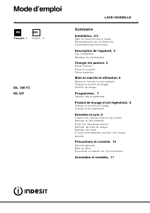 Mode d’emploi Indesit IDL 557 FR.2 Lave-vaisselle
