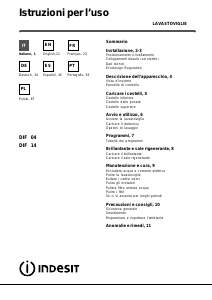 Manual Indesit DIF 14 A Máquina de lavar louça