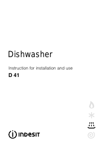 Bruksanvisning Indesit D 41 (UK) Diskmaskin