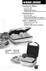 Bruksanvisning Black and Decker G100 Smörgåsgrill