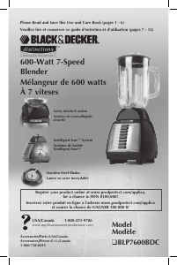 Manual Black and Decker BLP7600BDC Blender