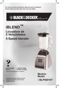 Handleiding Black and Decker BLP5601KT Blender