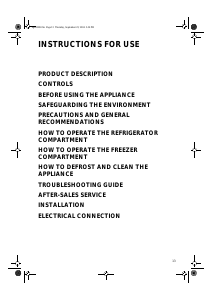 Manual Whirlpool ARG 974/3-LH Refrigerator