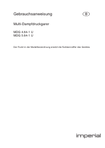 Bedienungsanleitung Imperial MDG 4.64-1 U Backofen