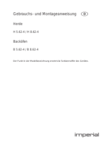 Bedienungsanleitung Imperial B 8.62-4 Backofen