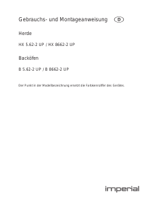 Bedienungsanleitung Imperial HX 5.62-2 UP Herd