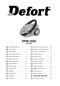 Rokasgrāmata Defort DPW-1650 Augstspiediena mazgātājs