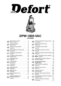 Kullanım kılavuzu Defort DPW-1800-VAC Yüksek basınçlı yıkama makinesi
