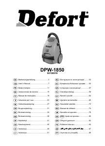 Manual Defort DPW-1850 Máquina de limpeza a alta pressão