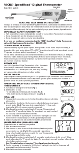 Handleiding Vicks V911G SpeedRead Thermometer