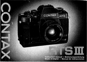 Handleiding Contax RTSIII Camera