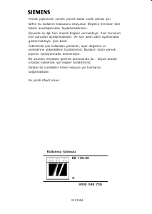 Kullanım kılavuzu Siemens HE100420 Solo fırın