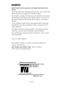 Bedienungsanleitung Siemens HB76R560G Backofen