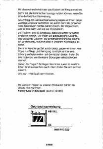 Bedienungsanleitung Siemens HB53077 Backofen