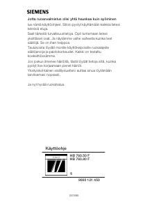 Käyttöohje Siemens HB760550F Uuni