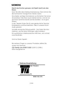 Bedienungsanleitung Siemens HB770560E Backofen