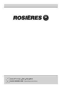 Handleiding Rosières RVE 95 BA Kookplaat