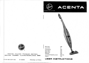 Manuale Hoover S343 E Aspirapolvere