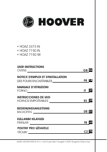Kullanım kılavuzu Hoover HOMS6508X/E Fırın