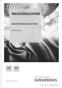 Manual Grundig GWN 36432 Washing Machine