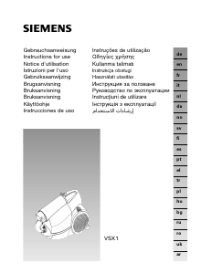 Brugsanvisning Siemens VSX11800 Støvsuger