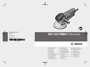 Kullanım kılavuzu Bosch GEX 150 Turbo Eksantrik zımpara