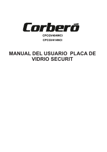 Manual de uso Corberó CPCGV414NCI Placa