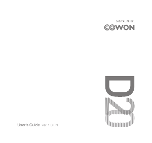 Handleiding Cowon D20 Mp3 speler
