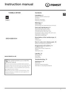 Handleiding Indesit IDCA 8350 B H (UK) Wasdroger