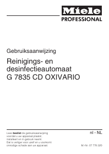 Handleiding Miele G 7835 CD OxiVario Desinfectiekast