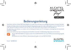 Bedienungsanleitung Alcatel One Touch P321 Pop 8 Handy