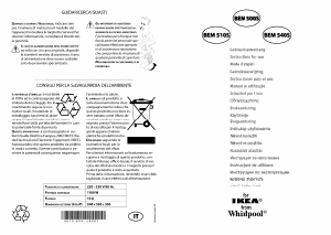 Manuale Whirlpool BEM 500S Macchina per espresso