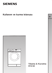 Kullanım kılavuzu Siemens WD12D520EU Çamaşır kurutma makinesi