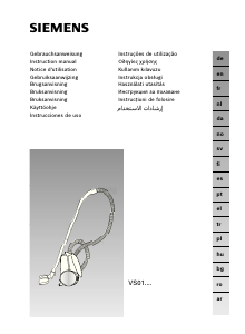 Handleiding Siemens VS01E2010 Stofzuiger