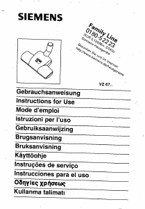 Brugsanvisning Siemens VS55B25 Støvsuger