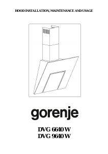 Instrukcja Gorenje DVG6640W Okap kuchenny