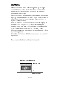Mode d’emploi Siemens HB86P670N Four