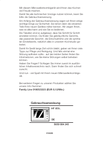 Bedienungsanleitung Siemens HF85971 Mikrowelle