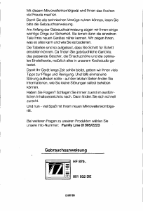 Bedienungsanleitung Siemens HF87940 Mikrowelle