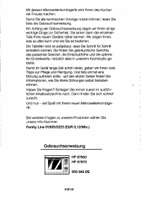 Bedienungsanleitung Siemens HF87975 Mikrowelle