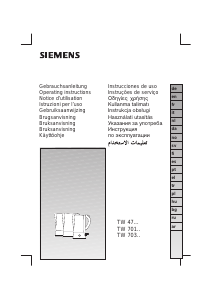 Käyttöohje Siemens TW47101 Kattila