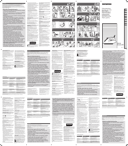 Manuale Siemens TB26110 Ferro da stiro